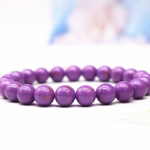 Natural Purple Mica Stone Beaded Bracelet,Lepidolite Beads Bracelet,Jewelry Gift Bracelet,wholesale bracelet,bulk bracelet supply