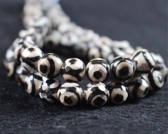 Natural Faceted Retro Agate There-eyes Smooth and Round Beads,4mm/6mm/8mm/10mm/12mm Agate Beads Wholesale Bulk Supply,15 inches one starand