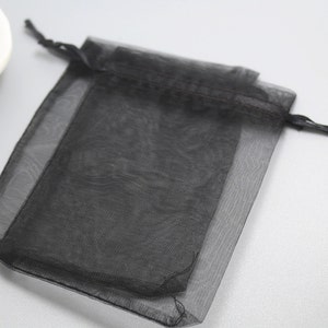 100 pcs Black Organza Gift Bags,Black Organza Bag,Gift Bag,Black Organza Jewelry Bags