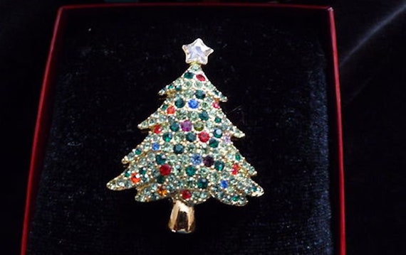 Swarovski christmas shop pins