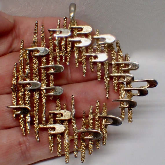 Boucher Boomerang Brutalist Pendant & Pin Brooch,… - image 2