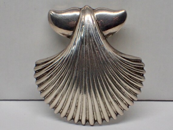 Kabana Sterling Scallop Shell Whale Tail Brooch P… - image 8