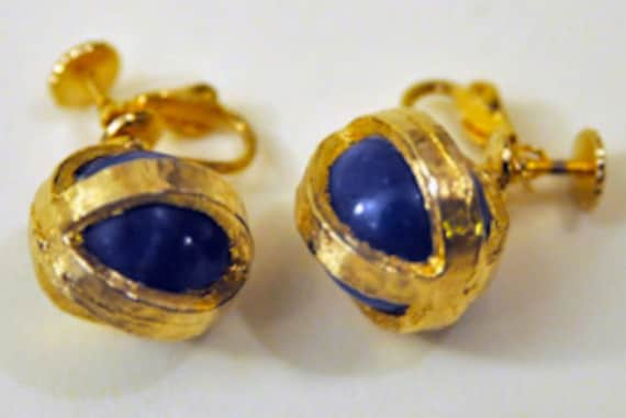 Accessocraft N.Y.C. Egyptian Revival Lapis Caged … - image 1