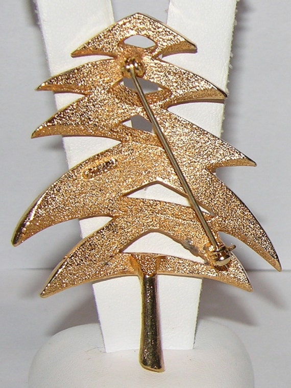 Mylu 1960's Zig-Zag Christmas Tree Pin, RARE Book… - image 2