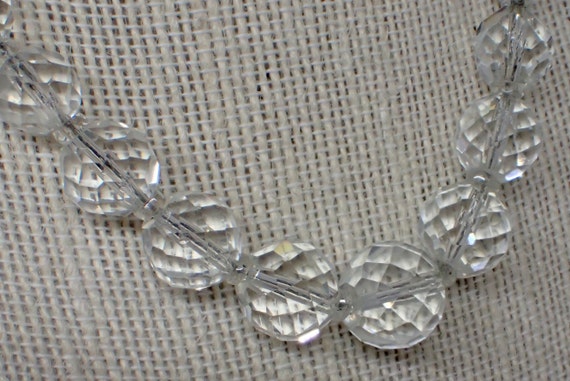 Rock Crystal Faceted Beads & Sterling Silver Chai… - image 3