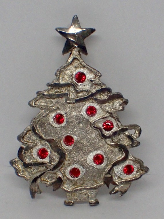 Olit Inc. 1995 USA Christmas Tree Pin with Ribbon… - image 3