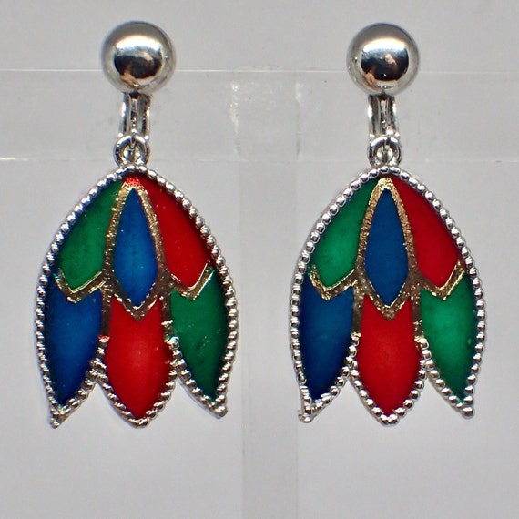 Celebrity Mid Century Drop Earrings, Signed 1960'… - image 3