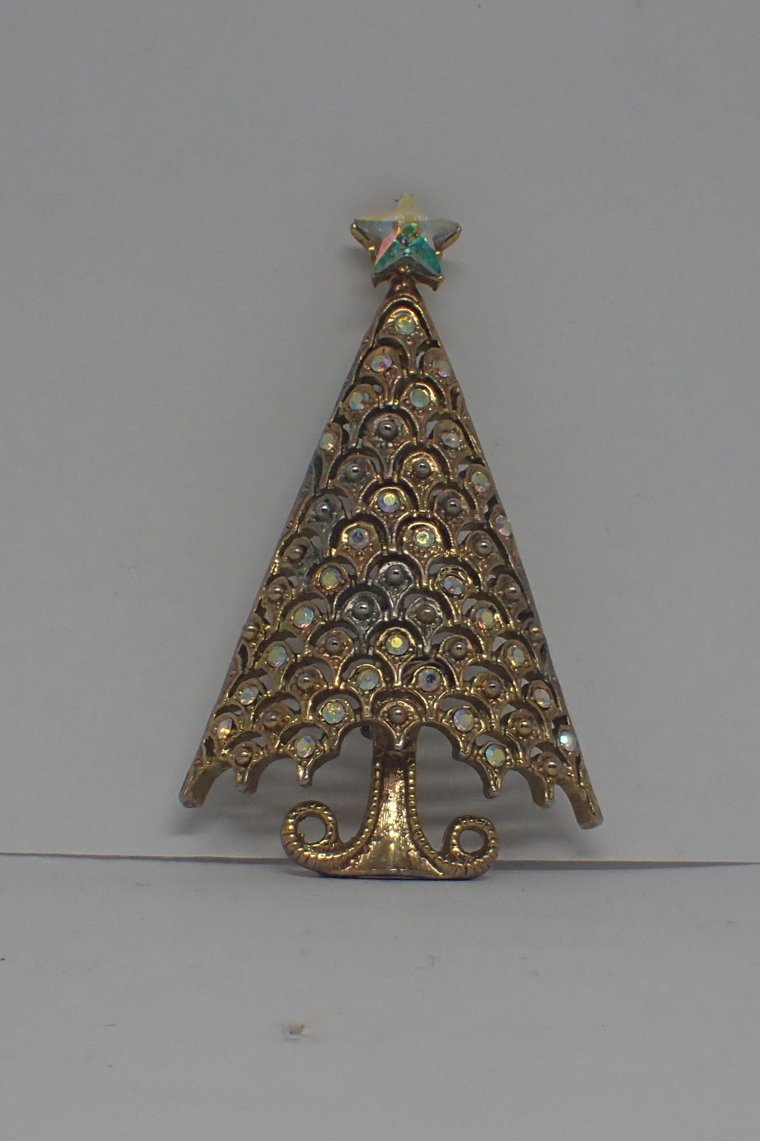 Tancer II Christmas Tree Pin Swarovski Crystal Star Custom Etsy UK