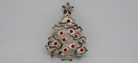 Olit Inc. 1995 USA Christmas Tree Pin with Ribbon… - image 1