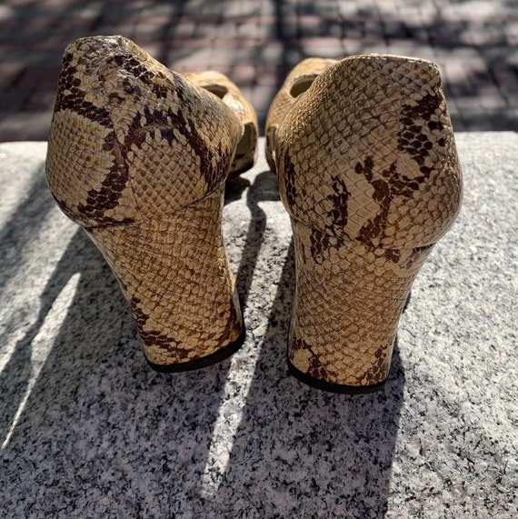 Python Pumps Mid Century 1960’s Vintage Leather Anima… - Gem