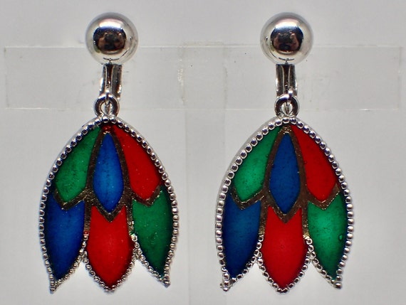 Celebrity Mid Century Drop Earrings, Signed 1960'… - image 5