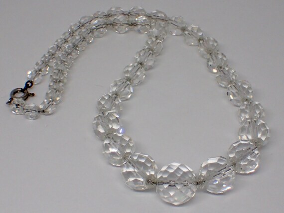 Rock Crystal Faceted Beads & Sterling Silver Chai… - image 4