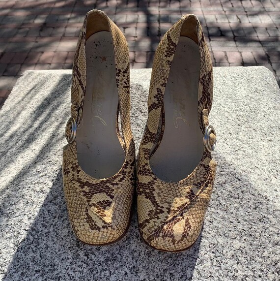 Python Pumps Mid Century 1960’s Vintage Leather Anima… - Gem