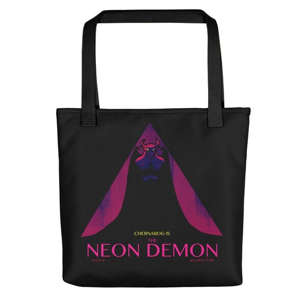 Chernabog Neon Demon Mash-Up Tote Bag