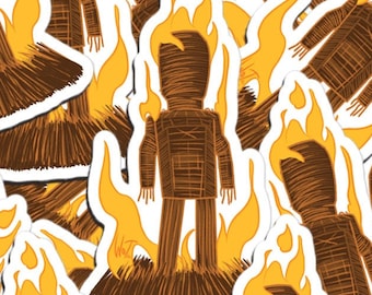 Chibi Wicker Man Vinyl Sticker