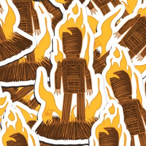 Chibi Wicker Man Vinyl Sticker