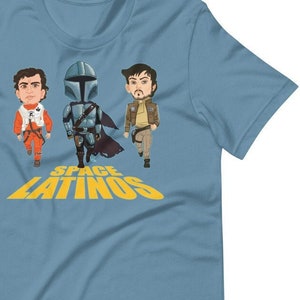 Space Latinos T-Shirt Unisex Steel Blue