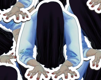 Sadako Ringu Japanse Horror Screen Icon Vinyl Sticker