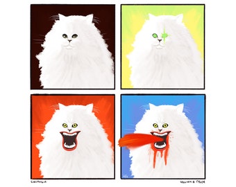 House Cat 4 Panel Art Print