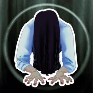 Sadako Ringu Japanese Horror Screen Icon Vinyl Sticker