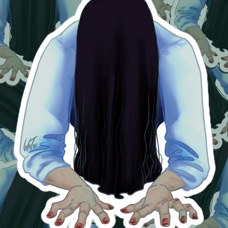 Sadako Ringu Japanese Horror Screen Icon Vinyl Sticker image 2