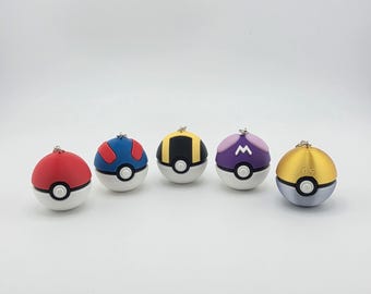 Pokeball Keychain: Pokemon Fan Gift