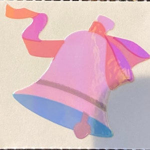 free shipping rare Vintage Mrs. Grossman’s wedding bell bells stickers mother of pearl pearly iridescent opal