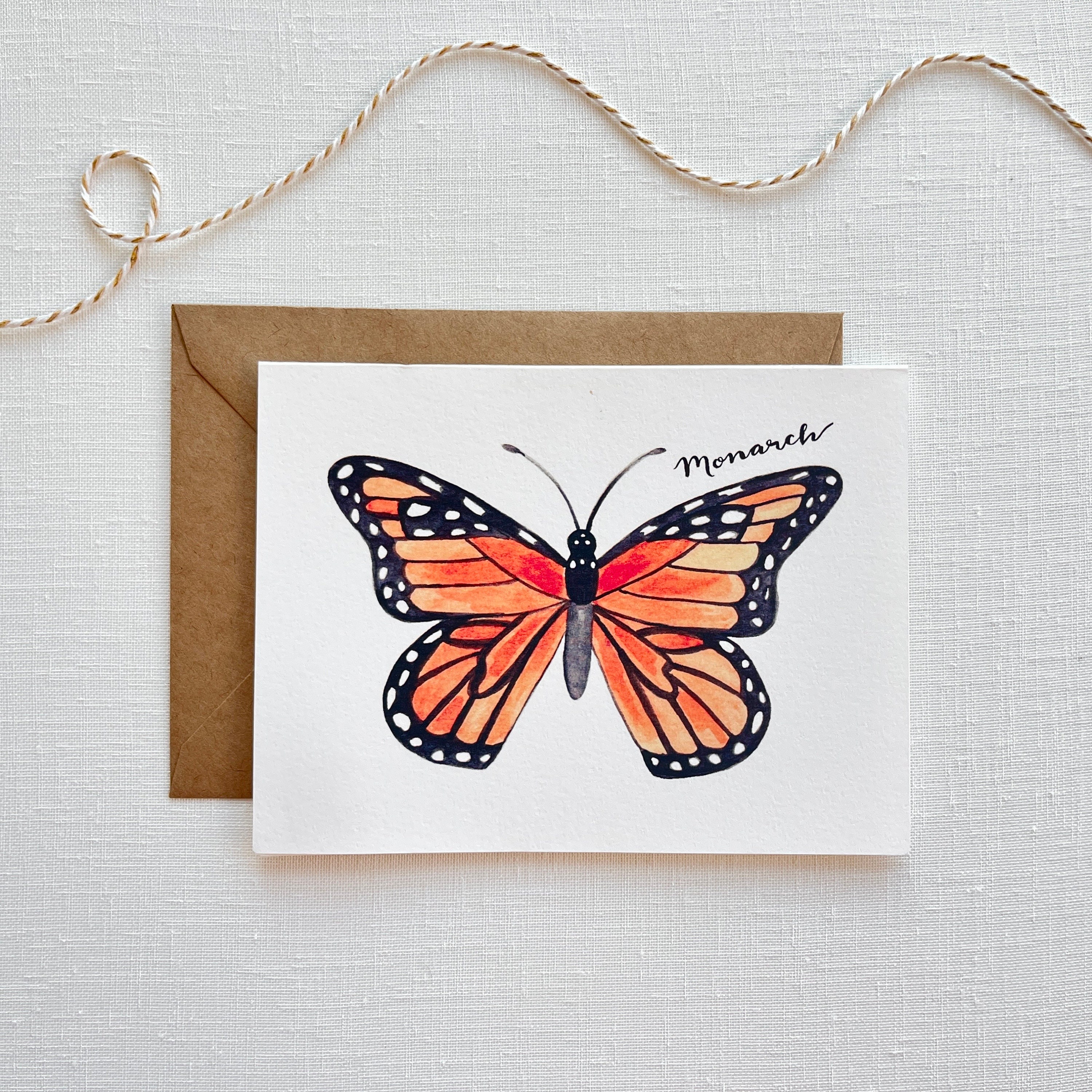 Butterfly Greeting Cards - Set of 6 Cards Watercolor Art Monarch ...