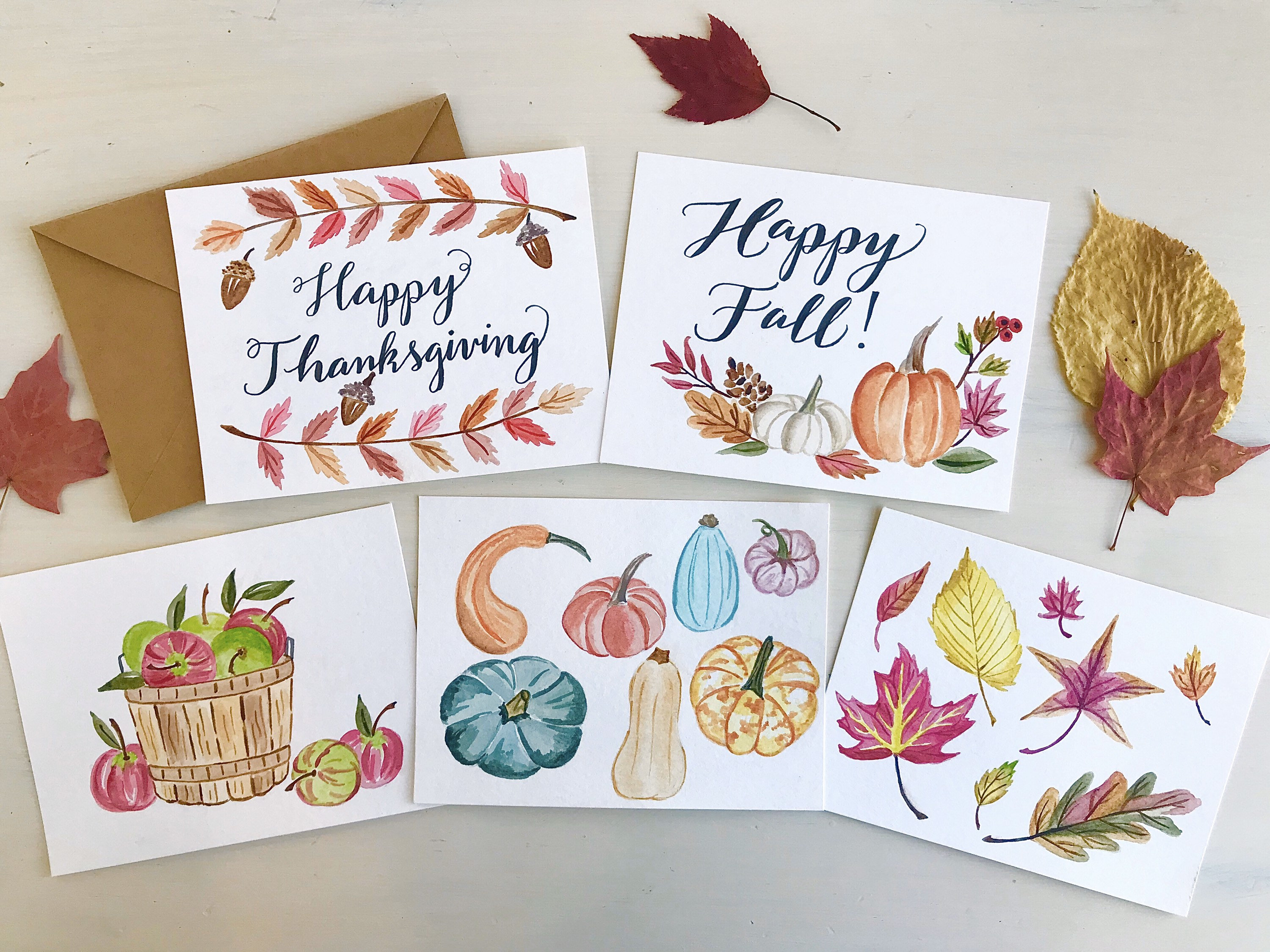 Fall Watercolor Cards