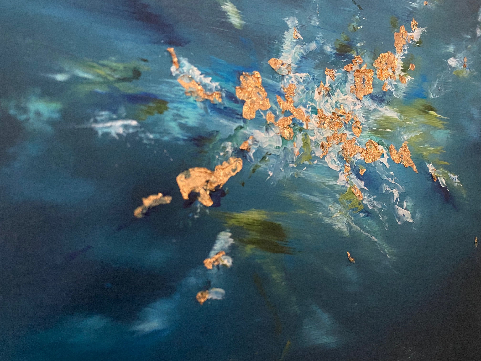 Gold Leaf Abstract Oil Painting - Etsy