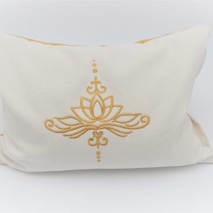 Energy pillow natural White with the lotus flower