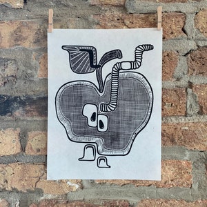 Apple | Linocut Print | hnPrints