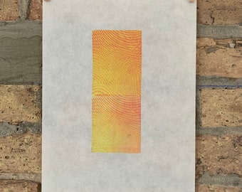 Gradients / Sunset / Moiré 22 | Linocut Print | Wall Art