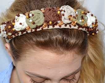 Bandeau Dolce & Gabbana Couronne Diadème – Blanc, Cristal Et Dentelle, Occasion
