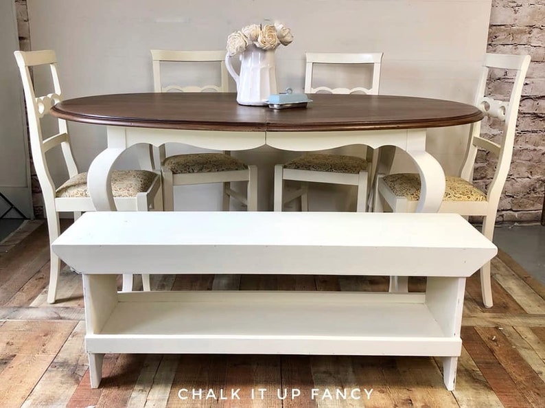 Oval Drexel Heritage Table And Chairs Bench Seating Oval Etsy