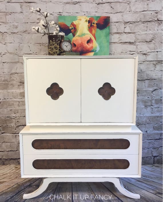 Mid Century Chest High Boy Dresser Modern Tall Boy Unique Etsy