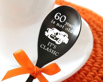 Cucchiaio personalizzato con incisione per regalo di 60° compleanno