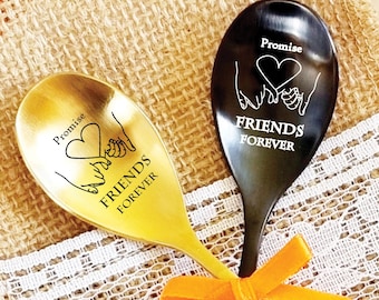 Friendship gifts spoons, pinky promise spoons, custom spoons