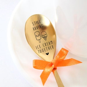 Immer noch dabei Eis zusammen Löffel - Löffel nach Wunsch Löffel personalisiert Löffel Gravur Namen Löffel maßgeschneiderte Geschenk Besteck