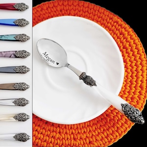 Custom Text Engraved Spoon, Customized Spoon with Name, Vintage Style Spoon, Engraved Gift For Mom