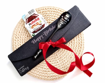 Cadeau prénom personnalisé cuillère Nutella : pour les enfants papa maman frère soeur