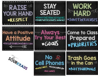 Hashtag Signs/Posters for Bulletin Boards or Classroom