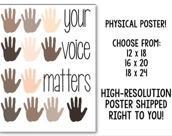 Classroom Poster: Your Voice Matters [PHYSICAL POSTER]
