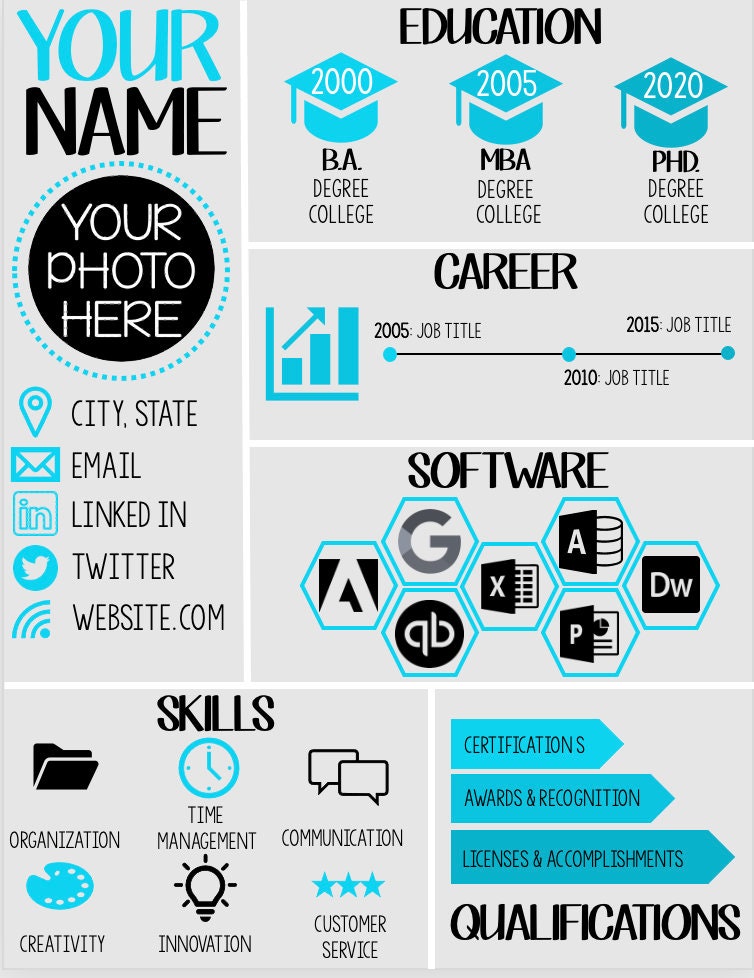 Infographic Resume Powerpoint Template