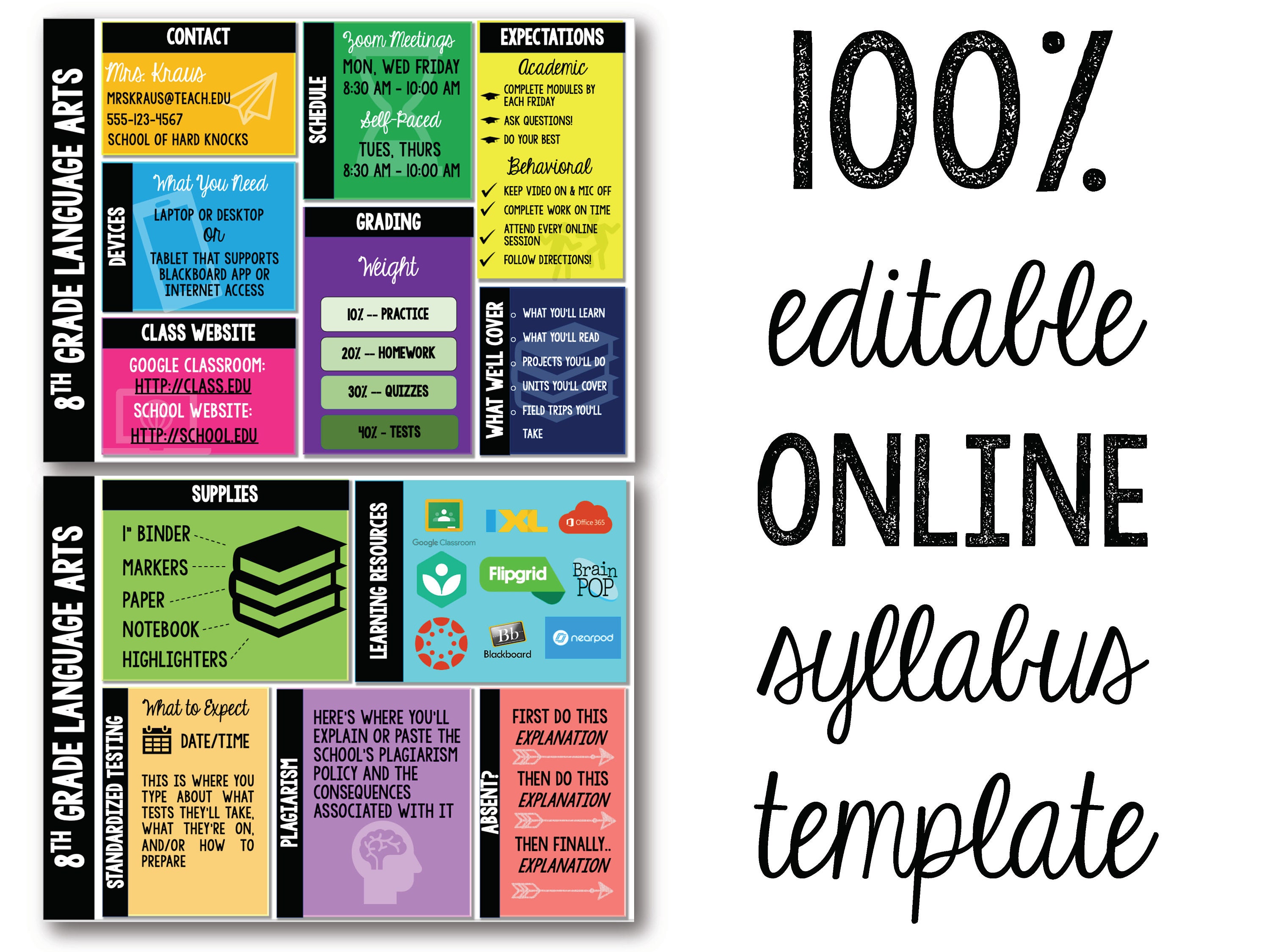 Infographic Syllabus Template Infographic Syllabus Template