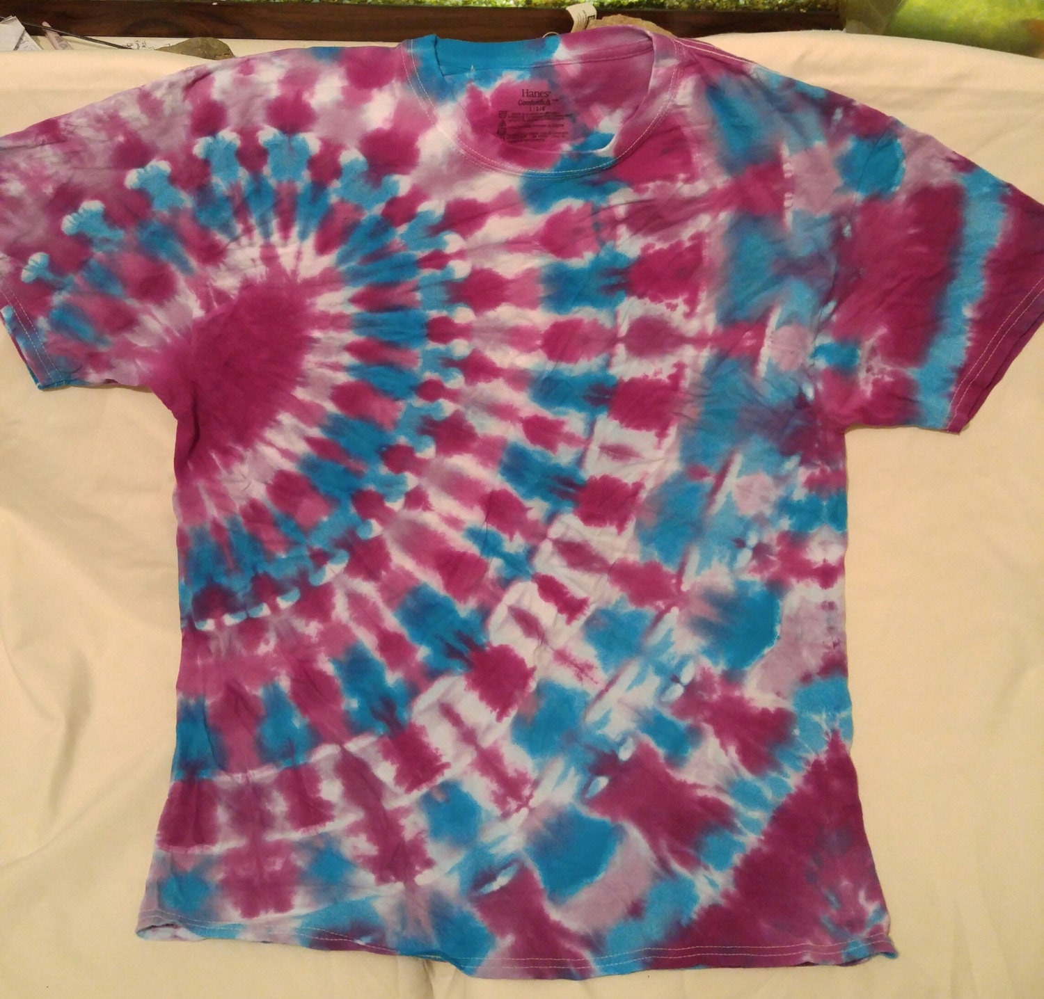 Handmade tie dye size Large 100 cotton bright colors made Etsy