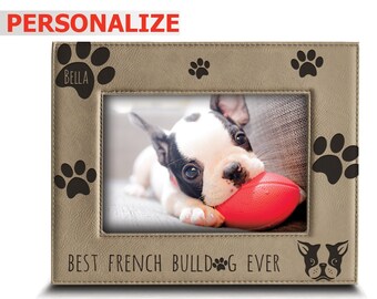 French Bulldog Picture Frame Fridge Magnet