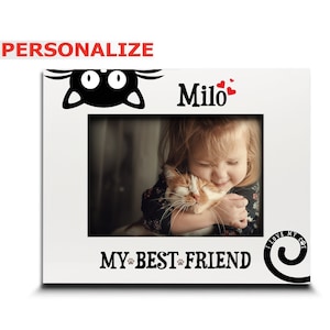 Personalized Cat Photo Frame: Cat Lover Gift