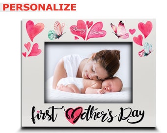 PERSONALIZE-First Mother's Day Photo Frame-Mommy and Me Picture Frame-New Mommy- UV Print Picture Frame