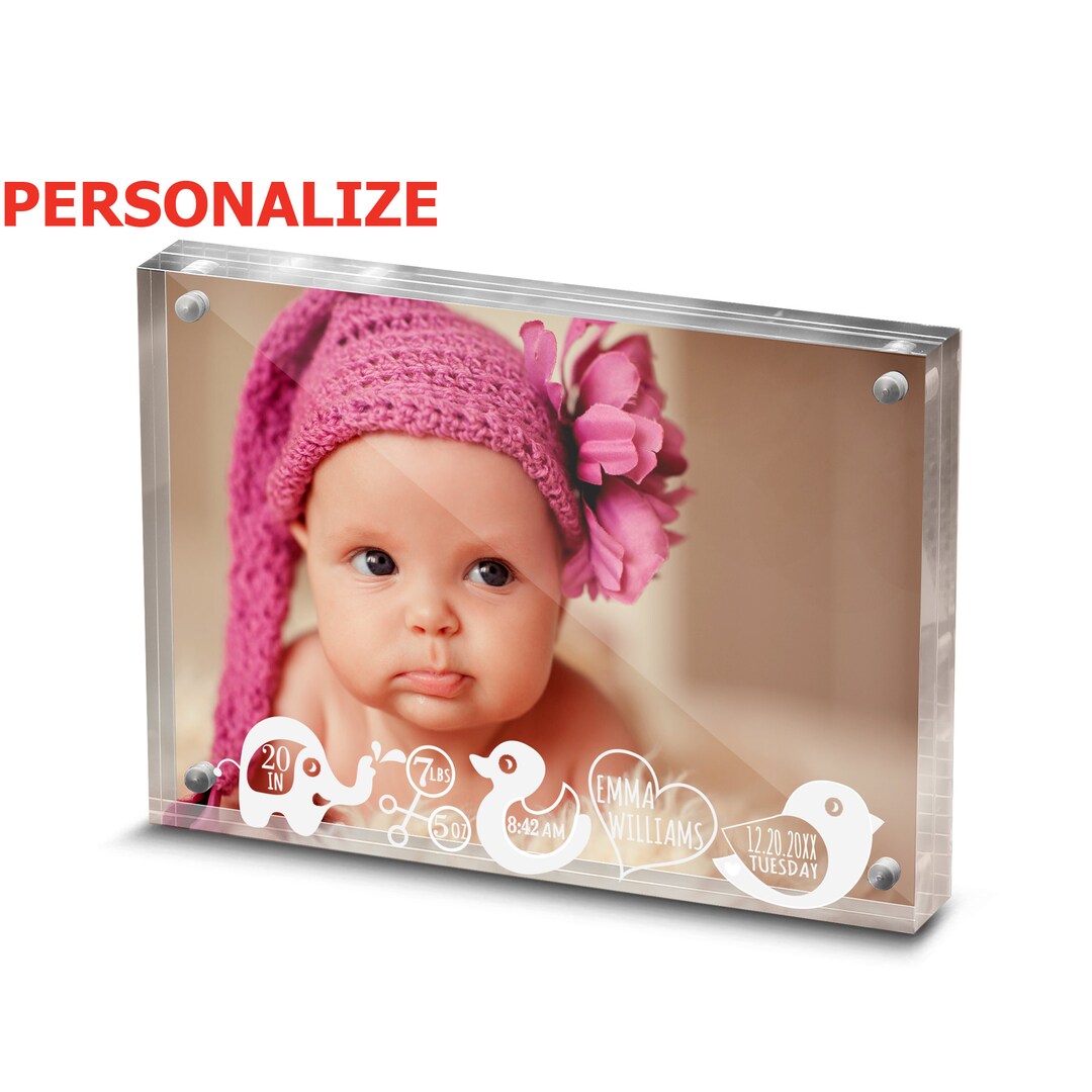 Personalizebaby Picture Framebirth Announcement New Born Etsy